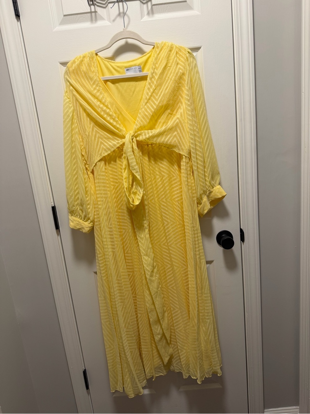 NWOT ASOS Maternity Yellow Tie-Front Maxi Dress